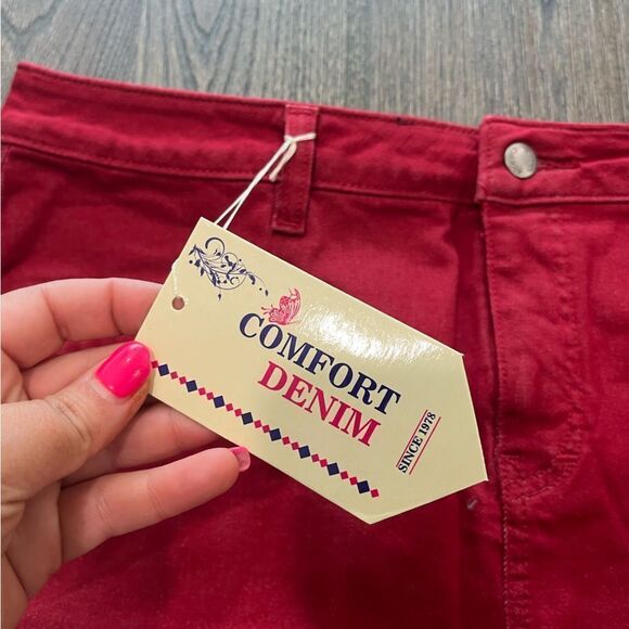 NWT Comfort Denim Mini Skirt Belted Size 13/14 - Picture 2 of 9